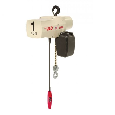 Cm Coffing Hoists Jlc Single Reeving Electric Chain Hoist With Chain Container, 05 Ton Load, 10 Ft 08230W